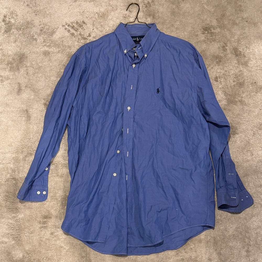 Polo by Ralph Lauren Men's Classic Blue dress Shirt size 16 1/2 32/33